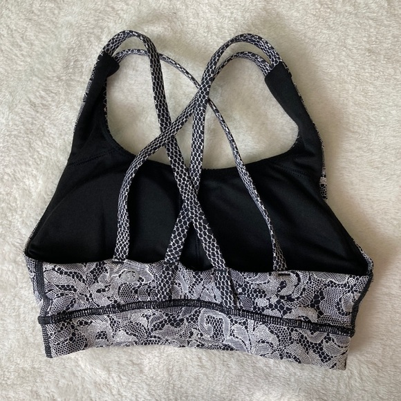 Lululemon Energy Bra - Inked Ice Grey Black - Picture 5 of 7
